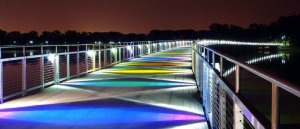 Apparently Des Moines recreated Rainbow Road from Super Mario Kart