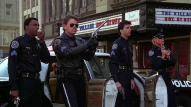 This is probably from one of the Police Academy films. Who the heck knows.